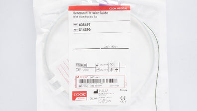 Cook Medical G14590 Bentson PTFE Wire Guide w/15cm Flexible Tip, .035inch